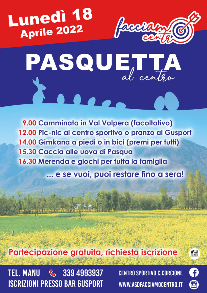 pasquetta al centro aprile 2022 Facciamo Centro